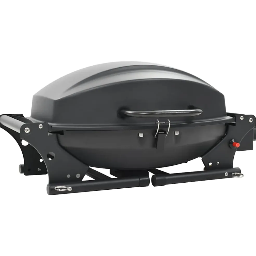 vidaXL Gasbarbecue met kookzone zwart