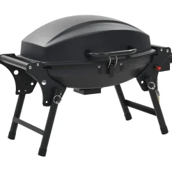 vidaXL Gasbarbecue met kookzone zwart