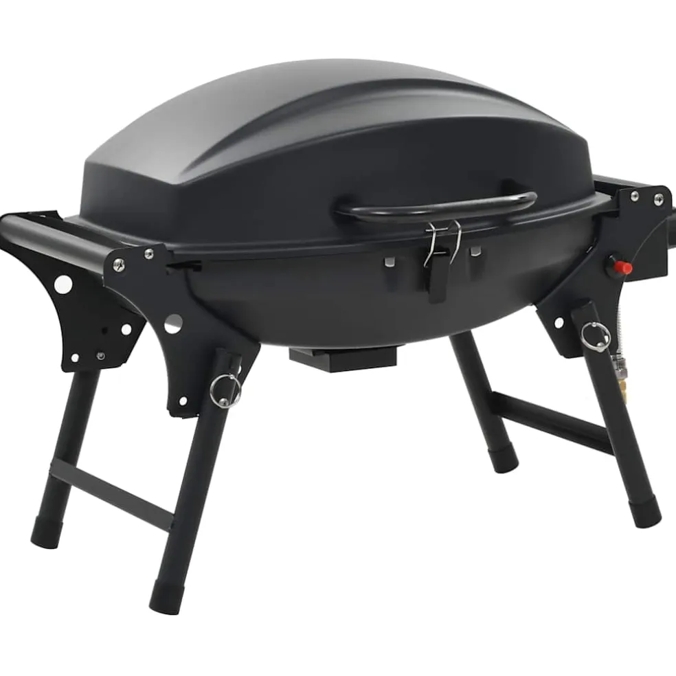 vidaXL Gasbarbecue met kookzone zwart
