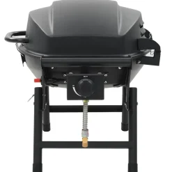 vidaXL Gasbarbecue met kookzone zwart