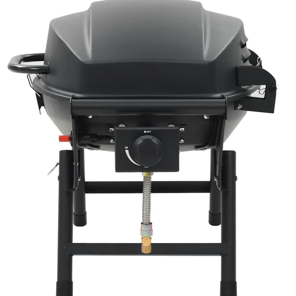 vidaXL Gasbarbecue met kookzone zwart