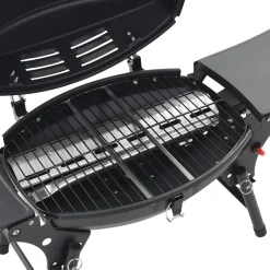 vidaXL Gasbarbecue met kookzone zwart