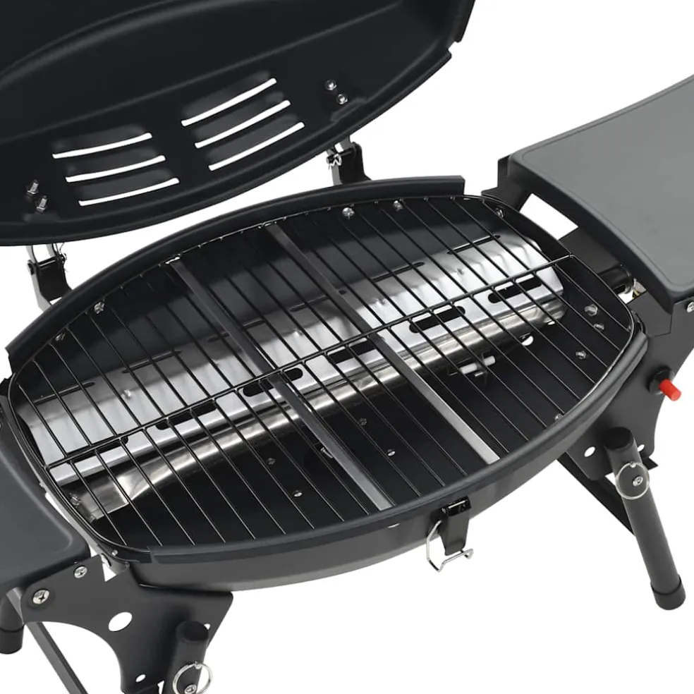 vidaXL Gasbarbecue met kookzone zwart