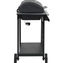 vidaXL Gasbarbecue met 6 kookzones staal zwart