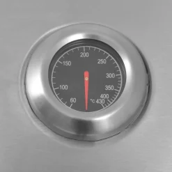 vidaXL Gas Grill met Branders met wiel Zilver Staal met Metaal Slang