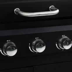 vidaXL Gas-/houtskoolbarbecue met 3 branders
