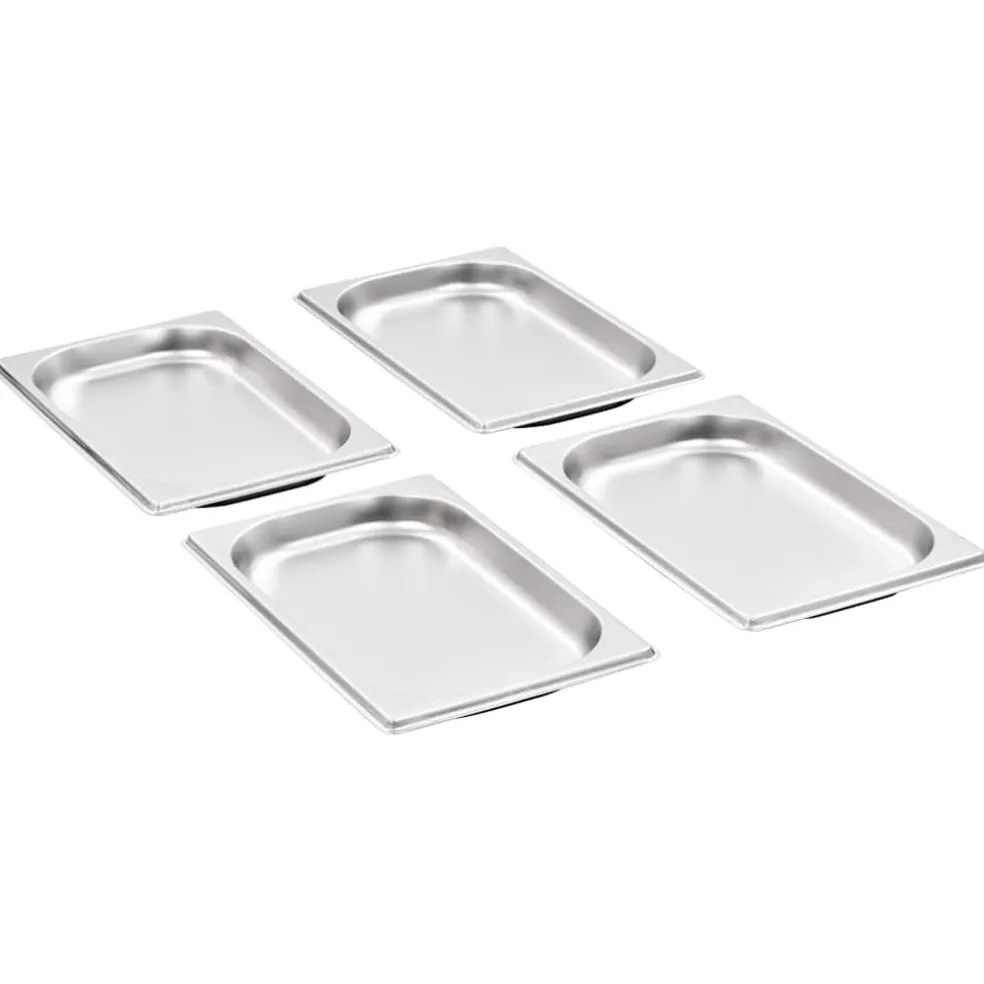 vidaXL Gastronormbakken 12 st GN 1/4 20 mm roestvrij staal