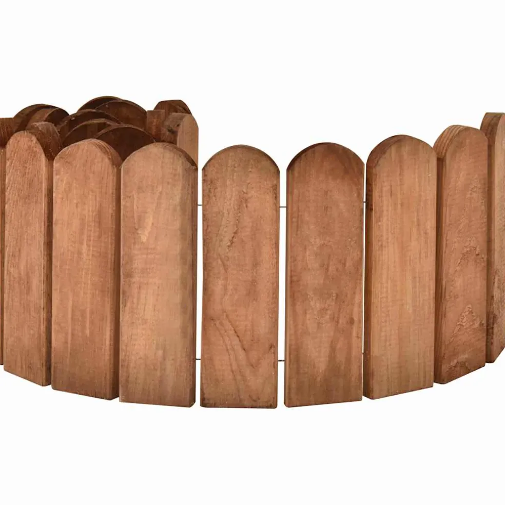 vidaXL Gazonrand 120 cm geïmpregneerd grenenhout bruin