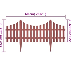 vidaXL Gazonranden 17 st 10 m bruin