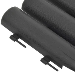 vidaXL Gazonranden 36 st 10 m PP antracietkleurig