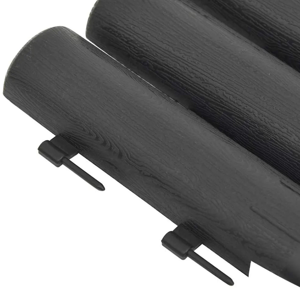 vidaXL Gazonranden 36 st 10 m PP antracietkleurig
