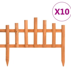 vidaXL Gazonranden 10 st 4,4 m vurenhout