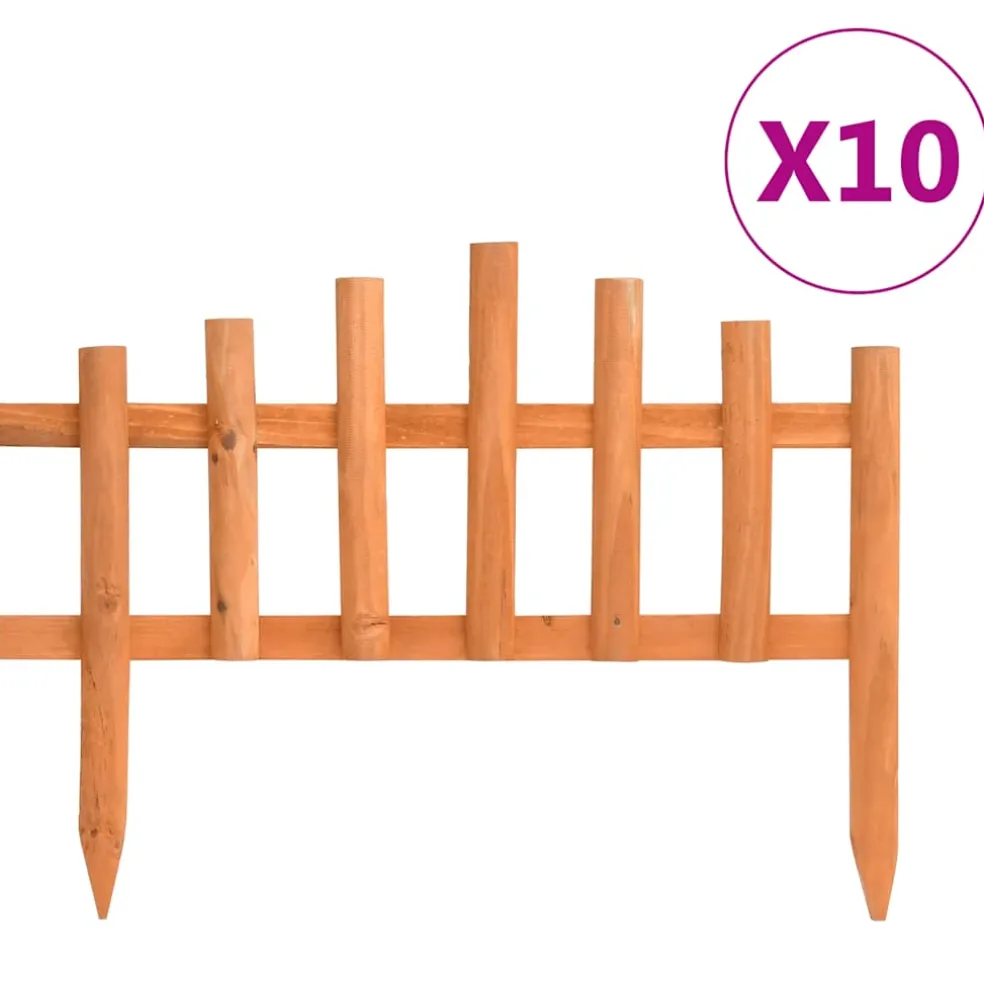vidaXL Gazonranden 10 st 4,4 m vurenhout