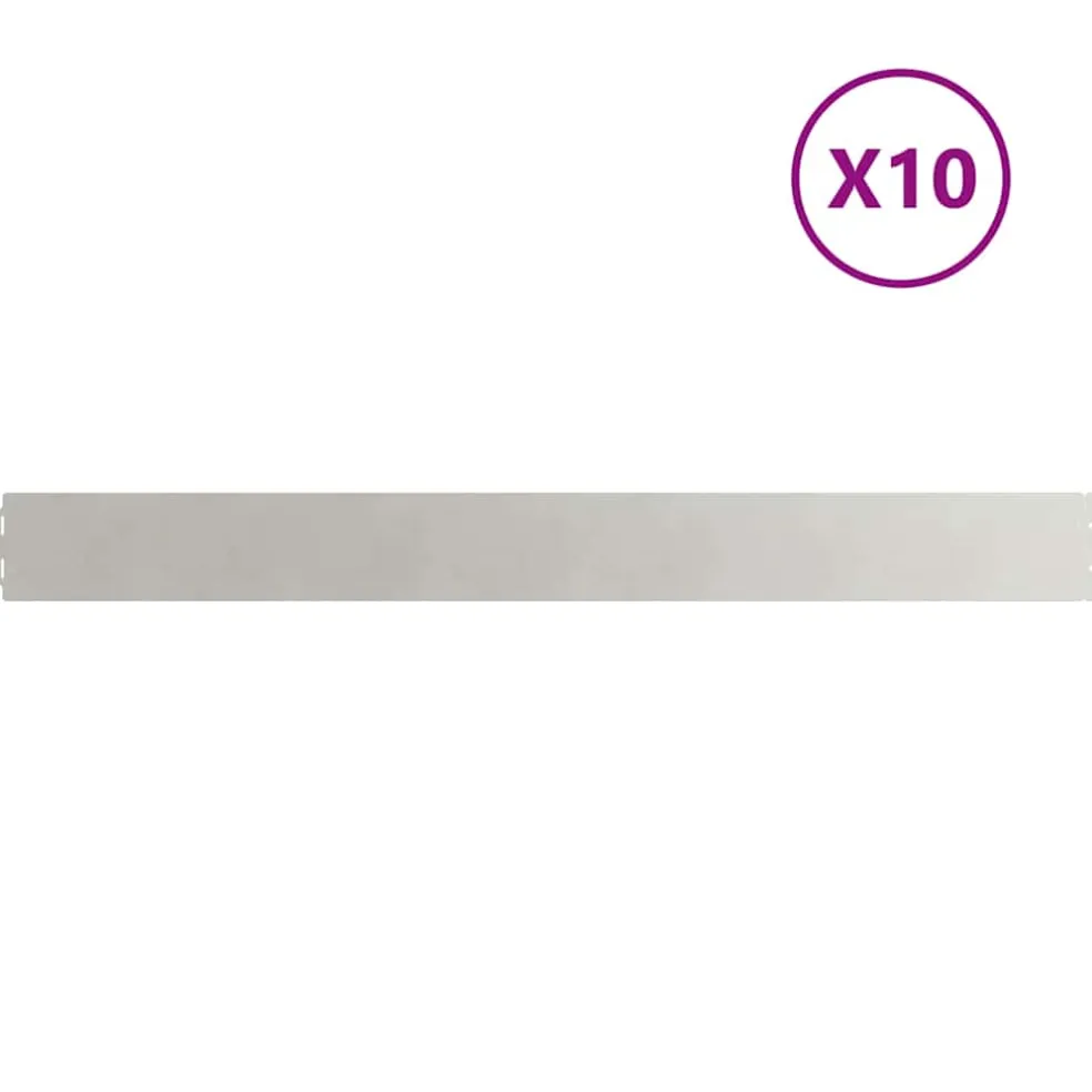 vidaXL Gazonranden 10 st 10x103 cm roestvrij staal