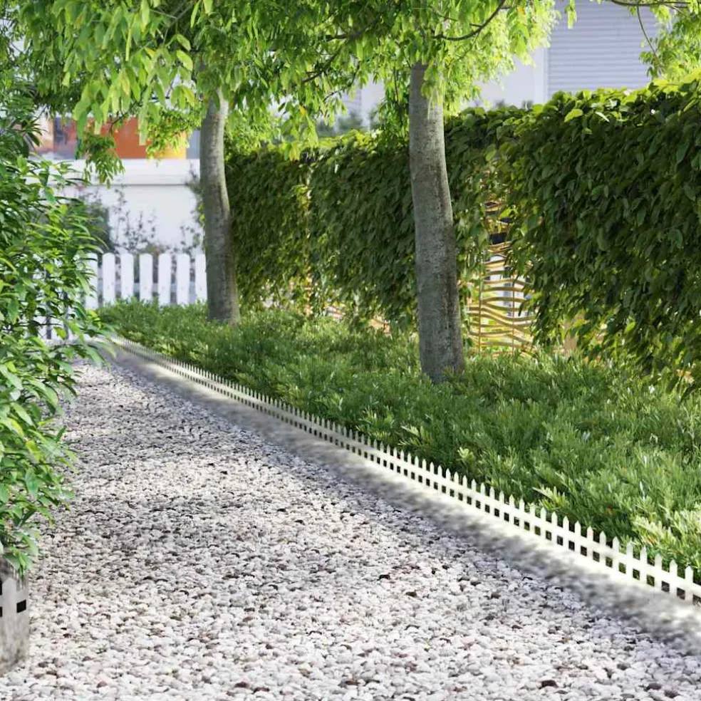 vidaXL Gazonranden 10 st 103 x 0,05 x 22 cm Gegalvaniseerd staal