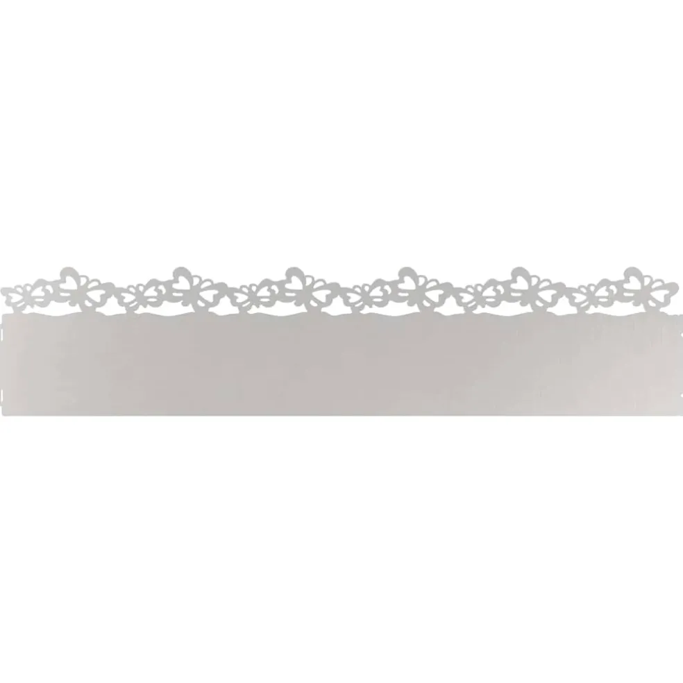 vidaXL Gazonranden 10 st 103 x 0,05 x 22 cm Roestvrij staal zilver