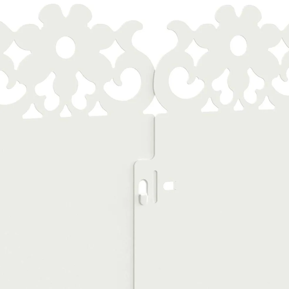 vidaXL Gazonranden 10 st 103 x 0,05 x 22 cm Staal Wit