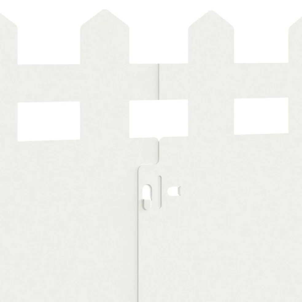 vidaXL Gazonranden 10 st 103 x 0,05 x 22 cm Staal Wit