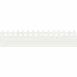 vidaXL Gazonranden 10 st 103 x 0,05 x 22 cm Staal Wit
