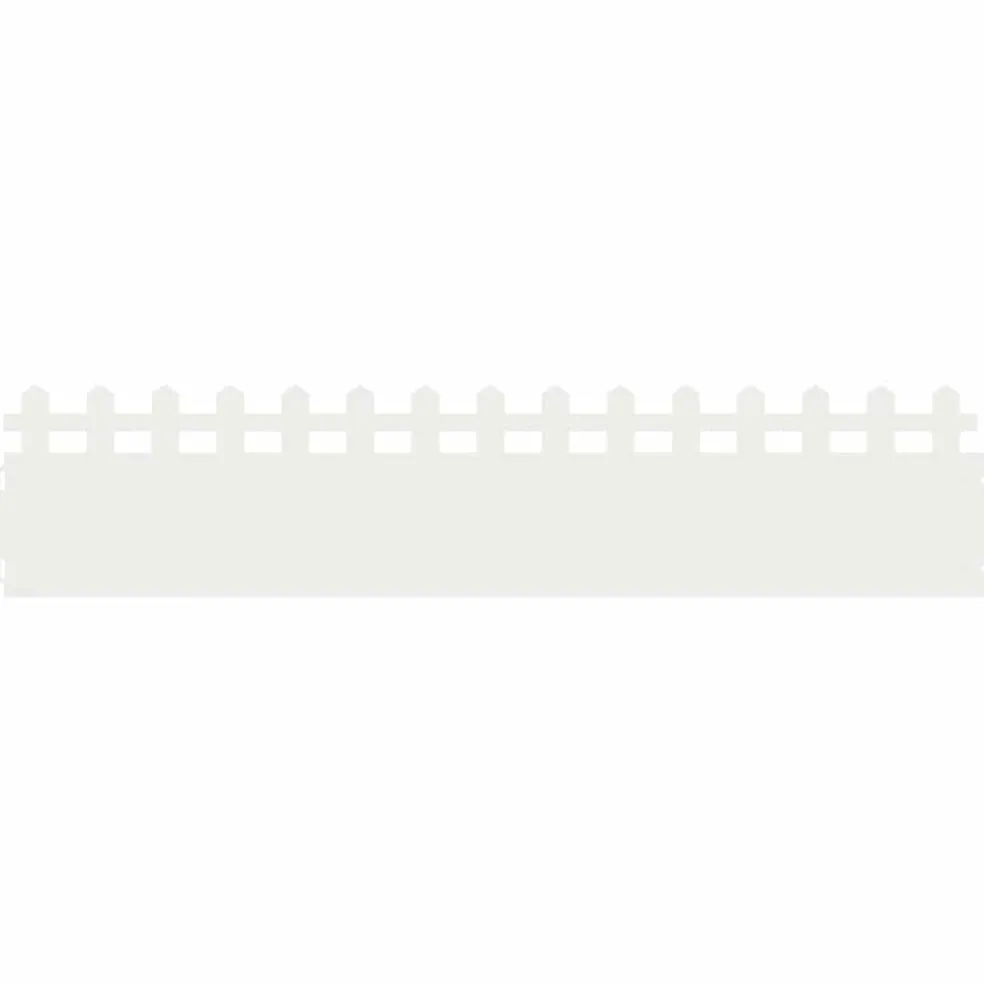 vidaXL Gazonranden 10 st 103 x 0,05 x 22 cm Staal Wit