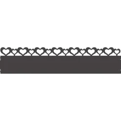 vidaXL Gazonranden 10 st 103 x 0,05 x 22 cm Staal Zwart