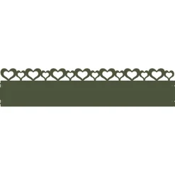 vidaXL Gazonranden 10 st 103 x 0,05 x 22 cm Staal Olijfgroen