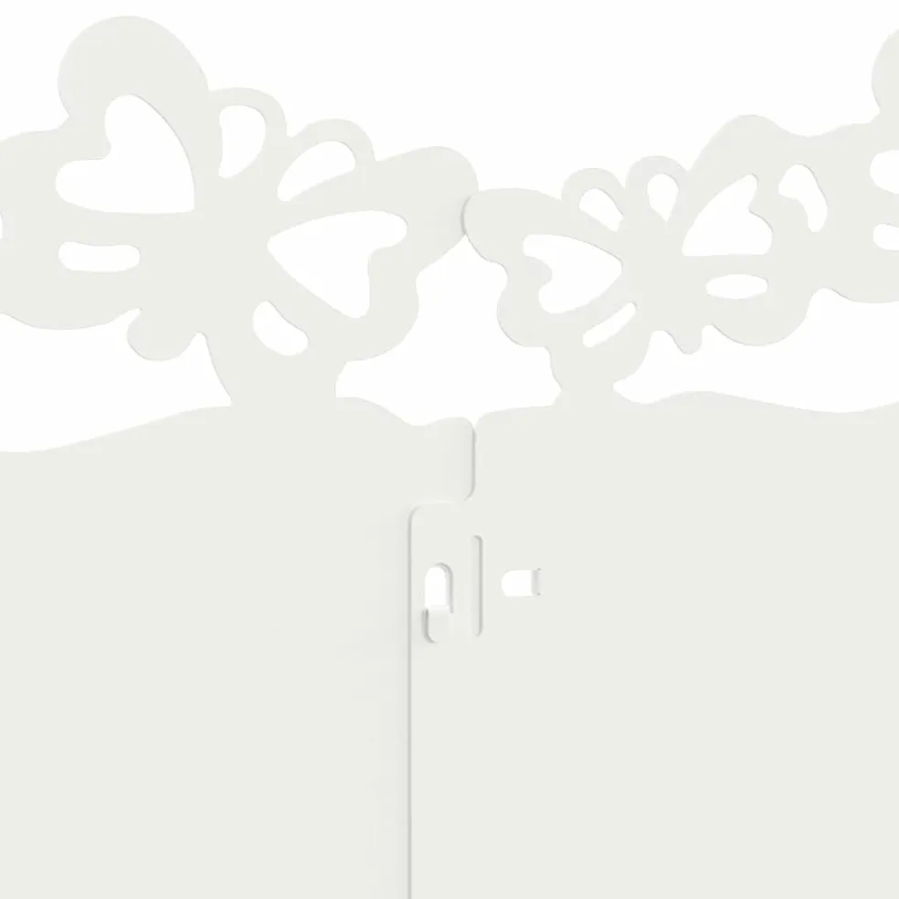 vidaXL Gazonranden 10 st 103 x 0,05 x 22 cm Staal Wit