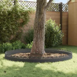 vidaXL Gazonranden 10 st 103 x 0,05 x 22 cm Staal Antraciet