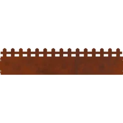 vidaXL Gazonranden 10 st 103 x 0,05 x 22 cm weervast staal