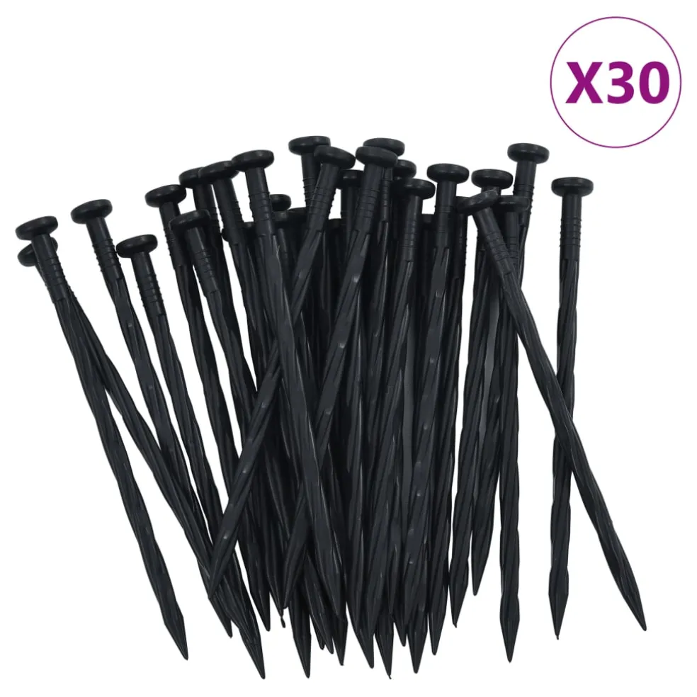 vidaXL Gazonrand flexibel met 30 pinnen 10 m 5 cm