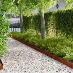 vidaXL Gazonrand met omgevouwen bovenrand 10 st 103x10cm Staal