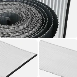 vidaxl Gazonrand 5 m x 10 cm Gegalvaniseerd staal zilver
