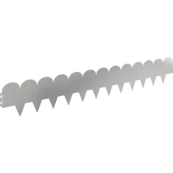 vidaXL Gazonrand 10 st 103 x 15 cm Staal Zilverkleurig