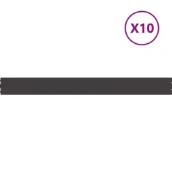 vidaXL Gazonrand 10 st 10 x 103 cm Staal Zwart