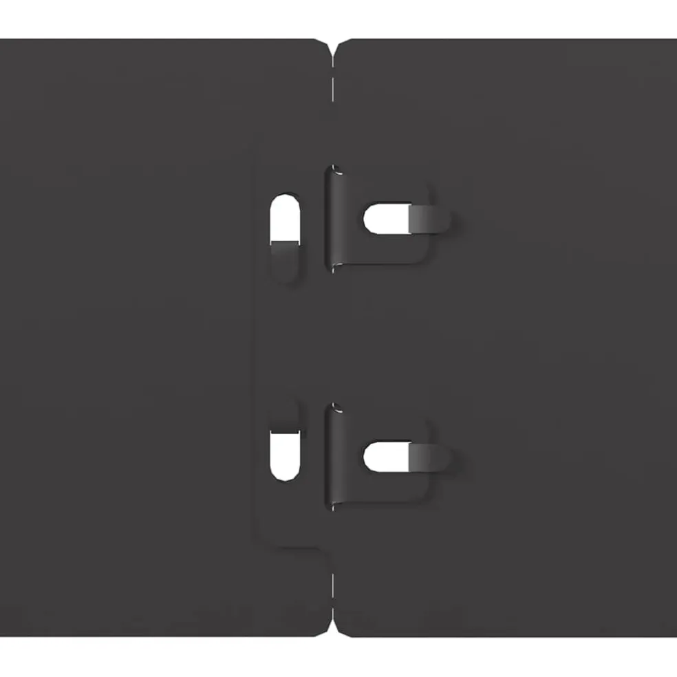 vidaXL Gazonrand 10 st 10 x 103 cm Staal Zwart