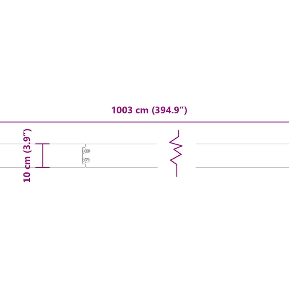 vidaXL Gazonrand 10 st 10 x 103 cm Staal Antraciet