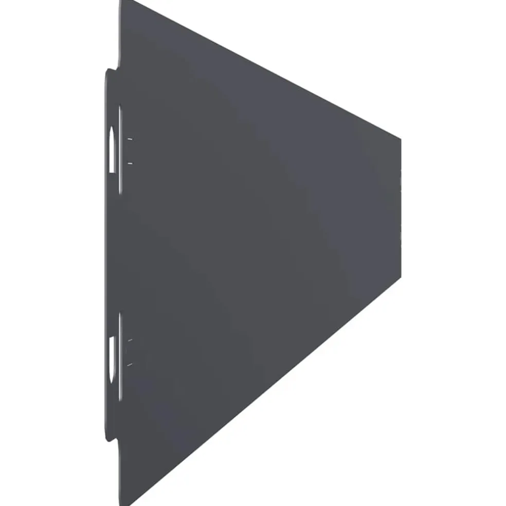 vidaXL Gazonrand 10 st 10 x 103 cm Staal Antraciet