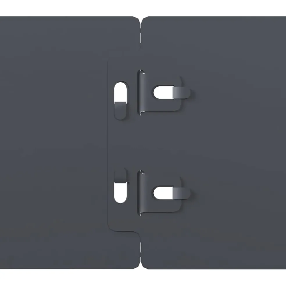 vidaXL Gazonrand 10 st 10 x 103 cm Staal Antraciet