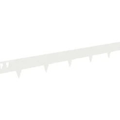 vidaXL Gazonrand 10 st 100 x 12 cm Staal Wit