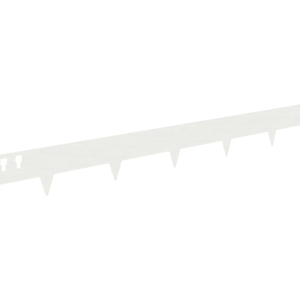 vidaXL Gazonrand 10 st 100 x 12 cm Staal Wit