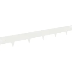 vidaXL Gazonrand 10 st 100 x 12 cm Staal Wit