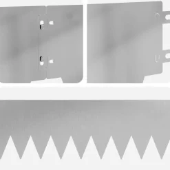 vidaXL Gazonrand 10 st 103 x 15 cm Staal zilver