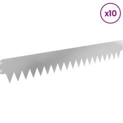 vidaXL Gazonrand 10 st 103 x 15 cm Staal zilver