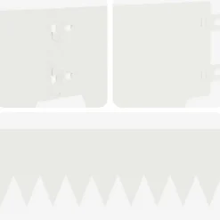 vidaXL Gazonrand 10 st 103 x 15 cm Staal Wit