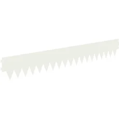 vidaXL Gazonrand 10 st 103 x 15 cm Staal Wit