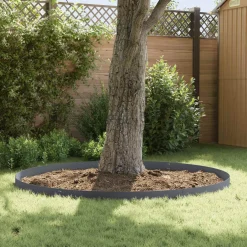 vidaXL Gazonrand 10 st 103 x 15 cm Staal Antraciet