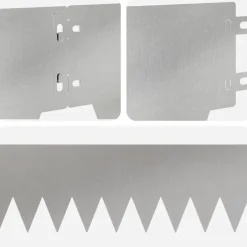 vidaXL Gazonrand 10 st 103 x 10 cm Staal Wit