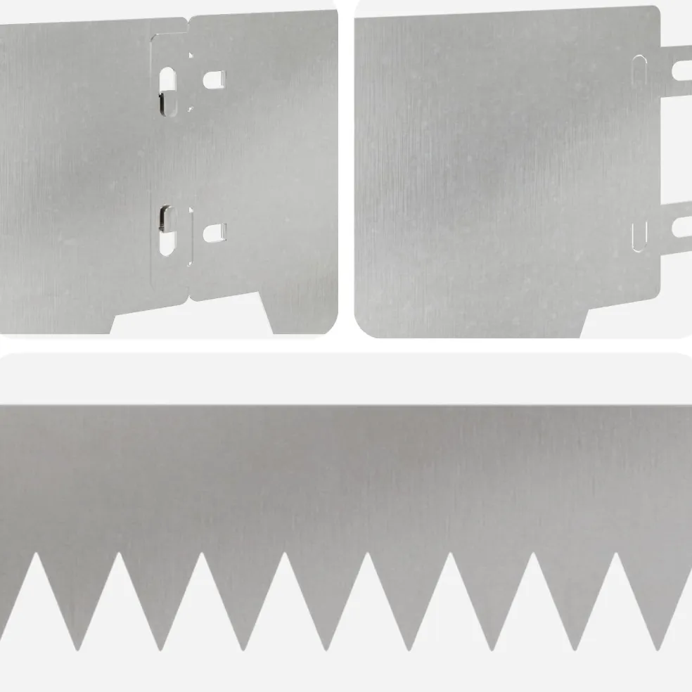 vidaXL Gazonrand 10 st 103 x 10 cm Staal Wit