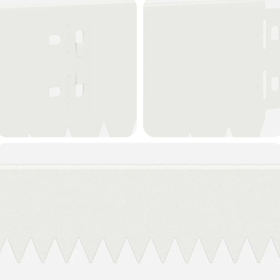 vidaXL Gazonrand 10 st 103 x 10 cm Staal Wit