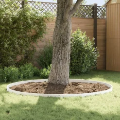 vidaXL Gazonrand 10 st 103 x 10 cm Staal Wit